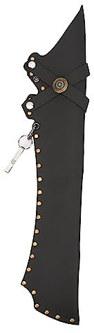 Odorkle Bogenschießen-Köcher, Leder-Bogenschießen-, Taschenhalter, Bogenschießen-Köcherhalter für Feldübungen (Black)