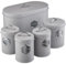 Cooks Professional 5 Piece Tea Coffee Sugar Bread & Biscuit Cannister Set | Labelled Storage Tins | Containers with Airtight Lids | Canisters for Kitchen Accessories & Essentials | Grey & Silver