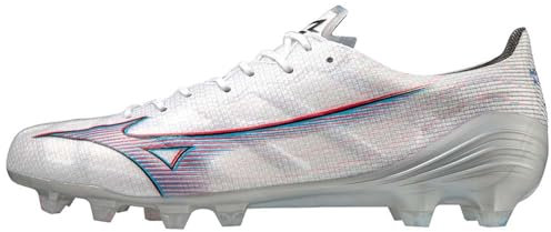 Mizuno Alpha Elite - Botas de fútbol para hombre, Blanco Ign Rojo, 46 EU