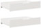 vidaXL Under-Bed Drawers Solid Wood Storage Boxes with Wheels - White, 85 x 55 x 16 cm, Set of 2 - Bedroom Organizer, Space-Saving Solution