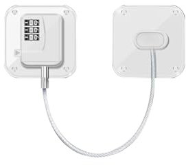 KGDUYC 1 Piezas Cerradura de Nevera de Seguridad para Niños Candado para Puerta de Frigorífico de Bebés con Codigos para Armario Puertas Ventanas Frigorífico - Blanco