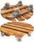2 Pack Wood Plant Caddy with Wheels Heavy Duty, Rolling Plant Stand 220 LB Heavy Duty Wooden Round Plant Dolly with Metal 360° Lockable Caster Wheels for Outdoor/Indoor Large Plant Pot/Flower Pot