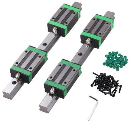 DUCKDOG STK. HGR20-500 mm Linearführungsschienensatz mit 4 STK. HGH20CA-Gleitblock, Linearschienen und Lager für Ender 3 3D-Drucker und CNC-Maschine