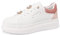 QUEEN HELENA Sneakers Platform Scarpe da Ginnastica con Strass Casual Leggere Donna X32-14 (Bianco e Rosa, Sistema Taglie Calzature EU, Adulto, Donna, Numero, Media, 41)