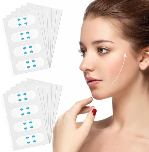 Scettar 300 Tabletten Face Lifting Tape, Facelifting tape unsichtbar, Invisible Clear Facelift band doppel, Hilfe Face Lift, Geeignet für Gesichts- und Halshaut 1
