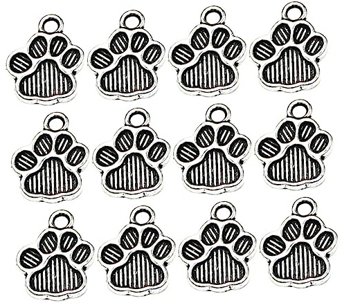 HOMSFOU 150stücke Hundepfote Anhänger Aus Legierung Vintage-design Mit Hundefußabdruck Für Diy-schmuckherstellung Kompakt Und Haltbar