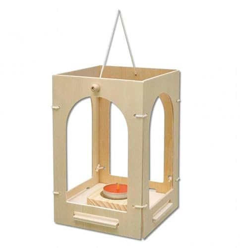 Holzlaterne zum Selbstgestalten, Blanko 12 x 12 x 19 cm | Wiemann Lehrmittel