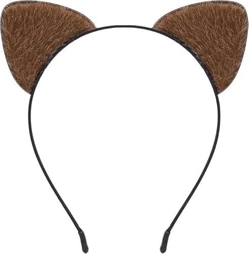 Xanthelle Katzenohren, Katzenohren Haarreif & Leoparden Ohren, Flauschige Cat Ears Für Halloween Kostüm Damen Cosplay