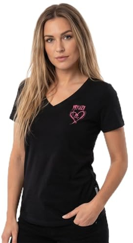 Yakuza Damen Heart Curved V-Neck Basic T-Shirt