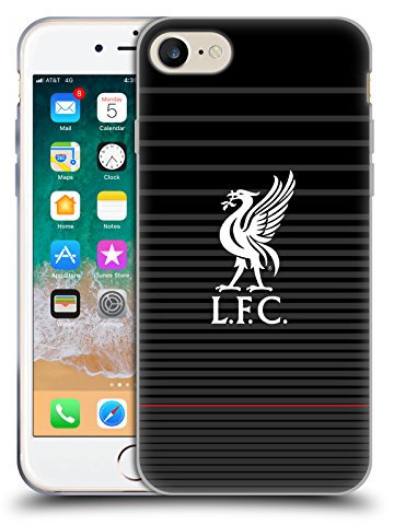 Head Case Designs Officially Licensed Liverpool Football Club White On Black Kit Liver Bird Soft Gel Case Compatible With Apple iPhone 7/8 / SE 2020 & 2022