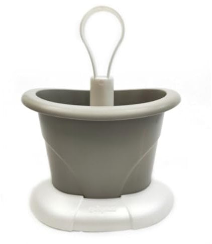 Ecoplast | Scolaposate con Scomparti Variabili e Vassoio Raccogli Goccia, Colore Bianco Perla & Tortora, Made in Italy