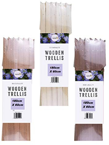 BUSY BEE 2x Large Expanding Wooden Trellis 6Ft x 2Ft colour shades may vary.
