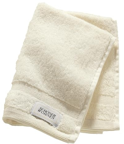 SCHÖNER WOHNEN Premium Gästehandtuch 30x50 cm - saugstark - Luxus Handtücher Weiß - 100% Baumwolle - als Handtuch-Set kombinierbar - Frottee Kinder - Öko-Tex