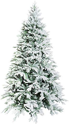 Albero di Natale Romanov 180 cm - Innevato e folto | Albero bianco artificiale in PVC e PE effetto Real touch