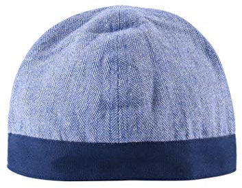 Battle-Merchant Wikinger Birka Kappe mit Fischgrätmuster - Mittelalter LARP Mütze Hut Kopfbedeckung Haube (Blau, XL)