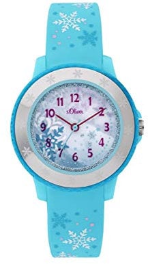 s.Oliver MädchenArmbanduhr Analog Quarz Silikon SO-3913-PQ