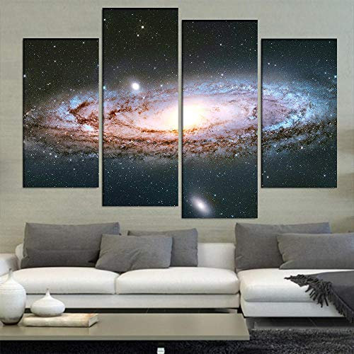 SHINERING 4 Paneele Abstrakte Andromeda Galaxy Home Decor Leinwand Wohnzimmer Gedruckt Modern Bilder Gemälde Wand Kunst Poster Modular Ohne Rahmen