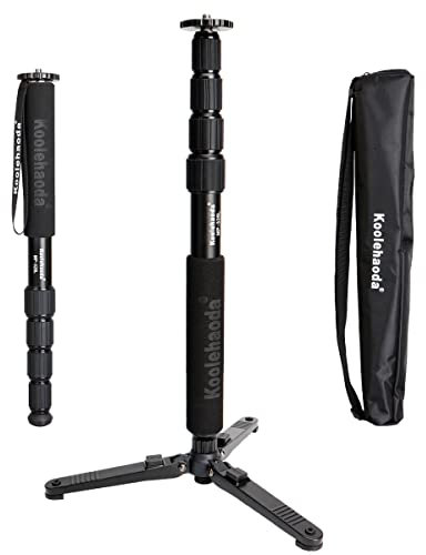 Koolehaoda MP-325L Einbeinstativ mit Standspinne für Kameras, Aluminium Einbeinstativ, Max. Höhe 171cm,Traglast bis zu 10 kg