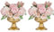 2 Pièces Mini Taille en Métal Urne Planteur Élégant Centres de Table de Mariage Vase pour la Décoration de Fête de Mariage, 12.6cm Grand Trompette Vase Porte-Fleurs pour la Cérémonie d'anniversaire