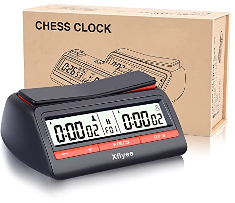 [2023 New] Xflyee Chess Clock - Digital Chess Timer, Available for Portable Timer for Board Games and Chess with Bonus and Delayed Countdown Function