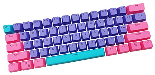 WHYSP 61 PBT Tastenkappen-Set für 60 % mechanische Gaming-Tastaturen, beleuchtbare Tasten im OEM-Profil mit Keycap-Puller, kompatibel mit Cherry MX-Schaltern (Peach)