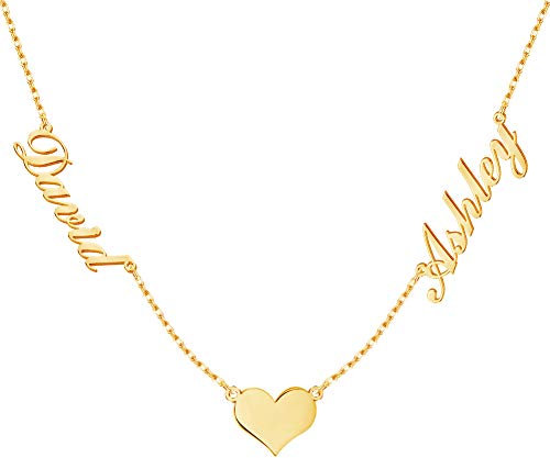 MissChic Namenskette, Kette mit 2-3 Namen, S925 Silber/Rosegoldet/Vergoldet Personalisierte Choker Kette für Freuen, Herren, Freundin, Mutter, Schwester
