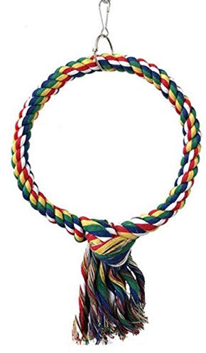 Papageienschaukel Seil Spielzeug Vogelkäfig Dekoration Vogel Papagei Kreis Ring Zubehör für Papagei Stehen Schaukel Kauen Spielzeug Vogelkäfig Zubehör für Wellensittiche Vogel Papagei Kreis Ring Seil