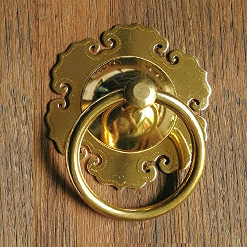 Vintage Brass Handle,Copper Hardware Pull door handle Cabinet Front door Kitchen cabinet Drawer (Various sizes) (Color : B, Size : Diameter6cm(2.4in))