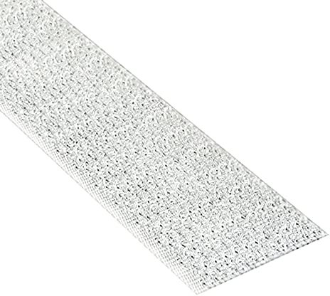Klebeshop24 HAKENBAND SELBSTKLEBEND für Außenbereich | 20 mm x 25 m weiß | Mit Acrylat-Klebstoff | Hitzebeständig | UV-beständig