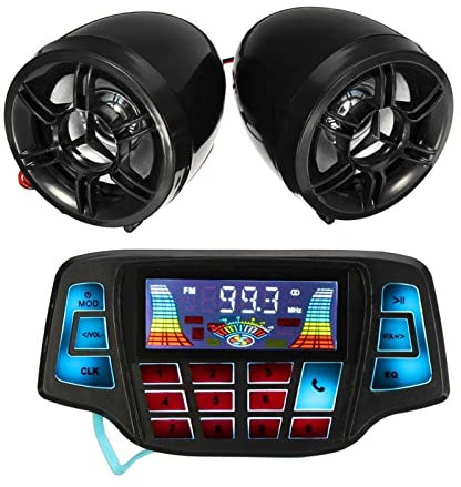 BJTYHT Conférencier Bluetooth Motorcycle Studio Au-Dio Son Sound Haut-parleurs Féminin Radio Mp3 Scooter de Lecteur de Musique VTT Haut-Parleur d'alarme de contrôle à Distance