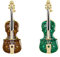 ARFUKA 2 Stück Violinen Anstecknadel Set Edelstahl Brosche & Pin für Kleidung, Taschen, Jacken Elegantes Musikgeschenk für Musiker, Männer & Frauen