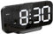 ORIA Alarm Clock LED, Bedside Digital Clock, 6.7 Inches Mirror Desk Clock with 2 USB Ports, 4 Manual Dimming and Night Mode, Snooze, Main Powered for Home (Plug Not Included, Only 1.5m Cable)