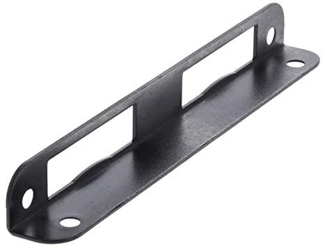 ToniTec Winkelschließblech für Zimmertüren gleichschenklig 20x170 mm Stahl schwarz lackiert