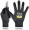 DEX FIT Level 5 Schnittschutzhandschuhe Cru553; 3D-Komfort-Passform, Fester Griff, Dünn und Leicht, Touchscreen-Kompatibel, Langlebig, Atmungsaktiv und Kühl, Waschbar; Schwarz Grau S (7) 3 Paare