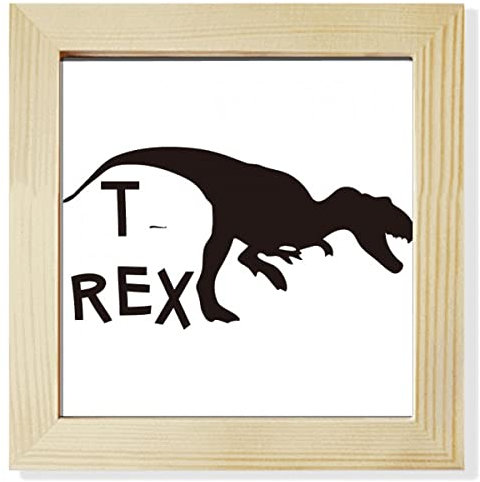 Marco de fotos cuadrado con nombre de dinosaurio, carnívoro, caza