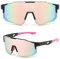 Schnelle Brille Rave，Polarisierte Schnelle Sonnenbrille，Fahrrad Sonnenbrille Sonnenbrille 100% Uv Schutz Schnelle Brille Rosa Skibrille Sonnenbrille Für Outdoor-Sportarten, Radfahren, Laufen