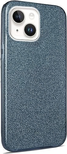 MHtech Glitter Case for iPhone 15, Bling Sparkle Shockproof Cute Sparkly Case Cover for Women and Girls. Protective Case for iPhone 15 (Black)
