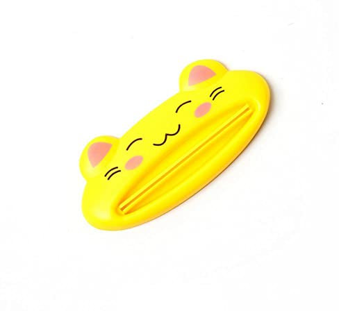HERCHR Zahnpasta-Tubenquetscher, 4 Stück, Cartoon-Tier-förmige Zahnpasta-Roller, Quetschwerkzeug, Zahnpasta-Creme-Quetscher, Süßer Zahnpastaspender(04)