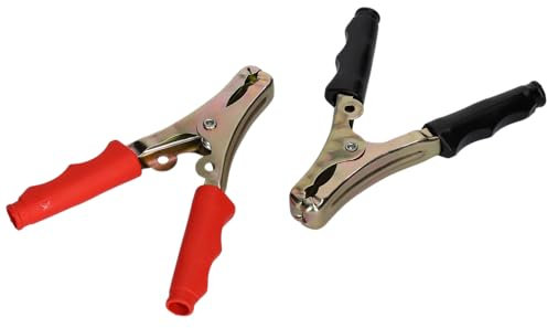 SAMETRUCK Ladezangen Batterie Set Rot & Schwarz 50-80 A Batteriezange Ladeklemmen PKW KFZ