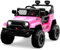 12V Elektroauto für Kinder, Kinder Elektroauto mit 2,4 Ghz Fernbedienung, Spring Suspension, LED Lights, Bluetooth, 2 Speeds, Kinderauto Elektrisch für Kinder 3-8 Jahre (Rosa)