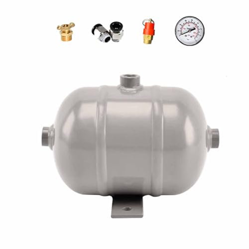 CHZDPP lufttank 1 3 8 13 16 21 26 33 40 47 Gal Horizontaler Luftkompressor-Tank, Lange Lebensdauer Anpassbarer Luftbehälter für komprimiertes Gas, Großer Lufttank(1L/0.26Gal)