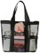 RAINBOW WSK Netz-Strandtasche – große Strandtasche mit Tasche, wasserdicht, sanddicht, Strandtasche, Schwimmbad, Strandtasche, übergroßes Strandtuch, Tasche für Familie, Reisen, Urlaub, Schwarz, Large