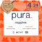 Pura Pannolini Ecologici, Taglia 4 (8-14kg), 1 Confezione (24 Pannolini), Pannolini Ultra Morbidi per Pelle Sensibile, Cotone Organico, Fino a 12 Ore di Protezione dalle Perdite