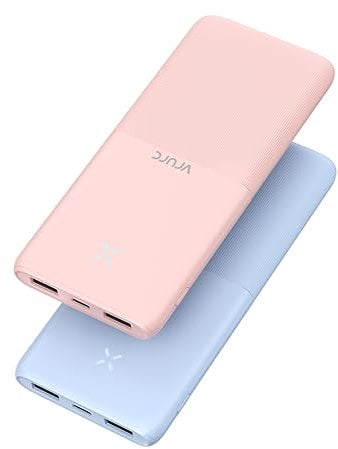 VRURC Power Bank 2 Pack 10000mAh Portable Charger USB C Input and Output,Battery Pack Led Display - Slim & Lightest Portable Phone Charger for iPhone/Samsung/Google/LG/iPad,and Tablets