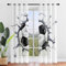 Odot 2er Set Sheer Voile Vorhang mit Ösen, Fußball-Druck Halbtransparent Gardinen Modern Ösenschal Sonnenlichtfilterung für Wohnzimmer Schlafzimmer Kinderzimmer (107x160cm,Riss)