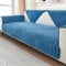 LINGKY Sofa Überzug, Weiche Flanell Sofa Sitzkissenbezug, Sofaschoner rutschfest, Sofabezug 1 2 3 Sitzer Couch überzug für Sektionssofa, Sofaüberwürf L Form Sofaschutz (Blau,90x160cm)