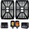 GWYXC Piezas de repuesto para freidora de aire Cookwise de 9 L, freidora de aire dual Visual WindowTower Vizion 8L Digital Dual Air Fryer, 21,5 x 15,3 cm, placa para parrilla, accesorios para bandeja