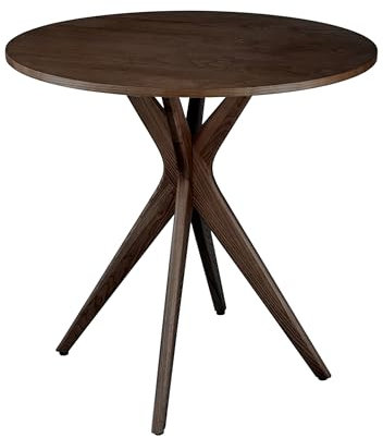 JUBI Table à manger ronde en bois de noyer 60 cm