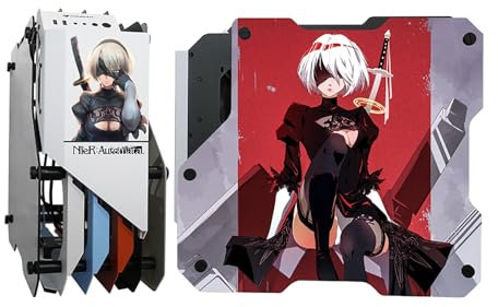 Computer Case Tempered Glass Mid-Tower ATX Case - 5 Fan Positions - Cable Management System - Including RGB Fan - Open Architecture - USB 3.0