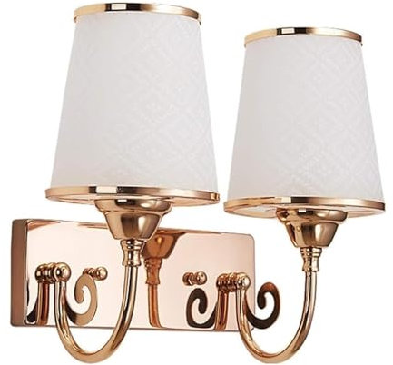 Applique murale minimaliste moderne américaine en fer et verre, abat-jour en verre, applique murale intérieure, base E27/26, source de lumière, fixation murale pour lampe, salle à manger, es